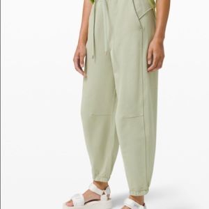 Scuba French Terry High Rise Joggers (Lululemon)  in rosemary green